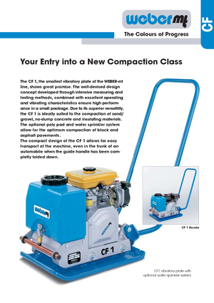 Rüttelplatten, reversibel weber mt CF 1 Hd