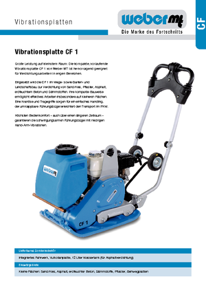 Rüttelplatten, reversibel weber mt CF 1 Hd