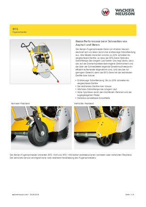 Fugenschneider Wacker Neuson BFS 1345 Az