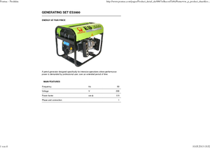Stromerzeuger, Benzin PRAMAC Lifter ES 3000