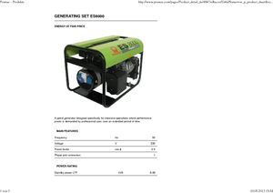 Stromerzeuger, Benzin PRAMAC Lifter ES 8000