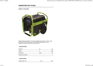 Stromerzeuger, Benzin PRAMAC Lifter PX 4000
