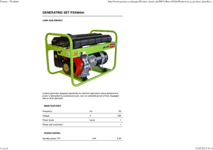 Stromerzeuger, Benzin PRAMAC Lifter PX 5000m