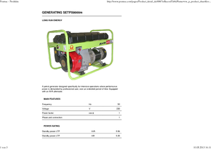 Stromerzeuger, Benzin PRAMAC Lifter PX 8000m