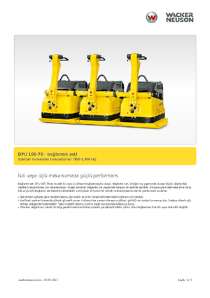 Rüttelplatten in einer Richtung Wacker Neuson Koppelsatz für 2 x DPU 100-70