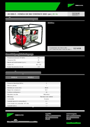 Stromerzeuger, Benzin INMESOL AH 850-E