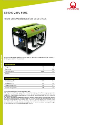 Stromerzeuger, Benzin PRAMAC Lifter ES 8000