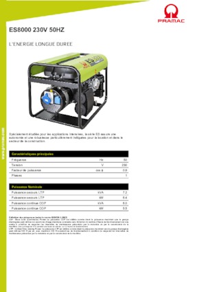Stromerzeuger, Benzin PRAMAC Lifter ES 8000