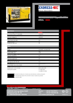 Stromerzeuger, Benzin Endress ESE 1308 DBG ES DIN Super Silent Plus