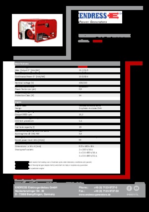 Stromerzeuger, Benzin Endress ESE 1506 DHG-GT ES ISO Duplex