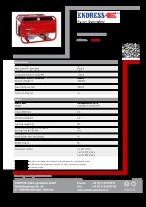 Stromerzeuger, Benzin Endress ESE 606 DHS-GT ES