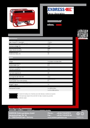 Stromerzeuger, Benzin Endress ESE 606 HS-GT
