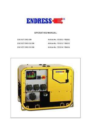 Stromerzeuger, Benzin Endress ESE 957 DBG ES DIN Super Silent