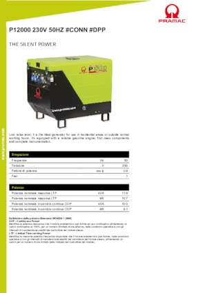 Stromerzeuger, Benzin PRAMAC Lifter P 12000 THB