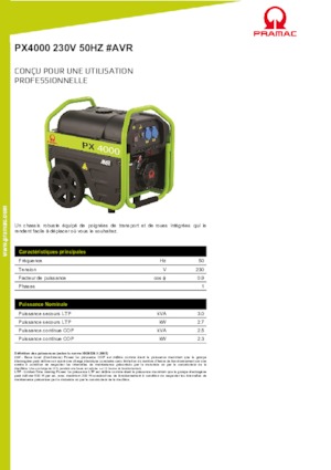 Stromerzeuger, Benzin PRAMAC Lifter PX 4000