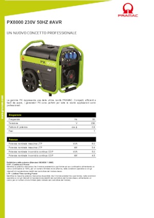 Stromerzeuger, Benzin PRAMAC Lifter PX 8000