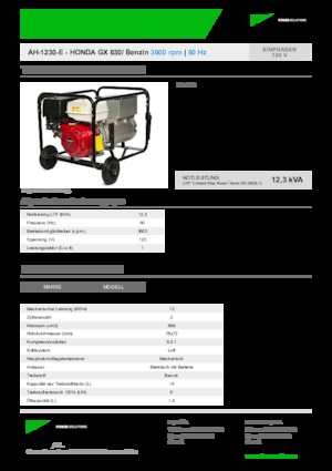 Stromerzeuger, Benzin INMESOL AH 1230-E