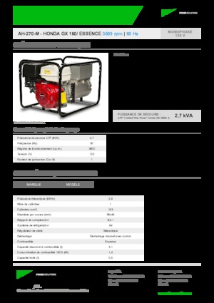 Stromerzeuger, Benzin INMESOL AH 270-M