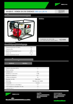 Stromerzeuger, Benzin INMESOL AH 620-E
