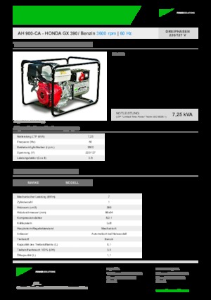 Stromerzeuger, Benzin INMESOL AH 900-CA