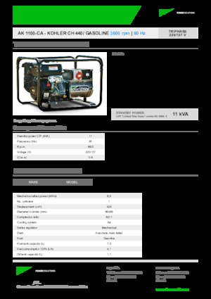 Stromerzeuger, Benzin INMESOL AK 1100-CA
