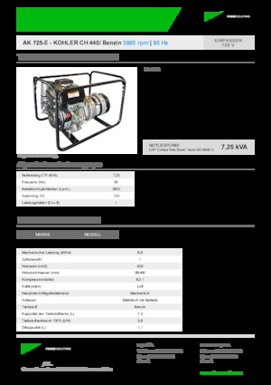 Stromerzeuger, Benzin INMESOL AK 725-E