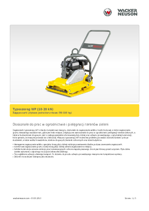 Rüttelplatten in einer Richtung Wacker Neuson WP 1030 A