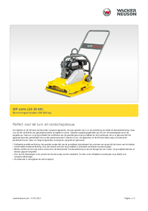 Rüttelplatten in einer Richtung Wacker Neuson WP 1030 A