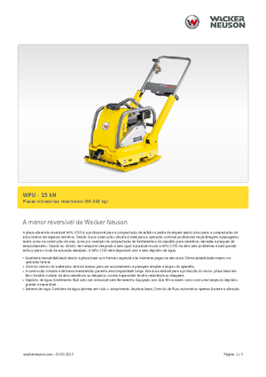 Rüttelplatten in einer Richtung Wacker Neuson WPU 1550 A