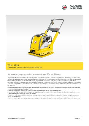 Rüttelplatten in einer Richtung Wacker Neuson WPU 1550 A