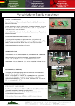 Pflanzmaschinen Basrijs Accord planter single with 2 small rollers