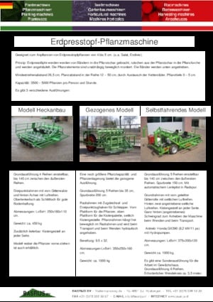 Pflanzmaschinen Basrijs Soil-block planter self-propelled 5 rows