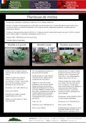 Pflanzmaschinen Basrijs Soil-block planter self-propelled 5 rows