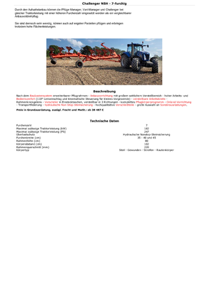 Pflüge Kuhn Challenger 7E NSH + ZXL 