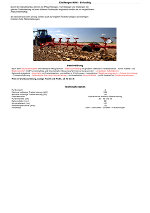 Pflüge Kuhn Challenger 9E NSH