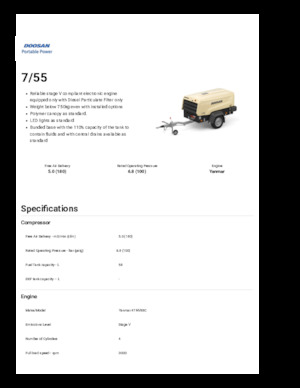 Mobile Kompressoren - Diesel, Elektro, Benzin Doosan 7/55 