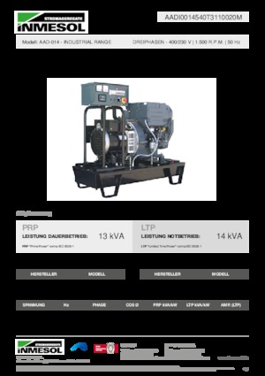 Stromerzeuger, Diesel INMESOL AAD-014