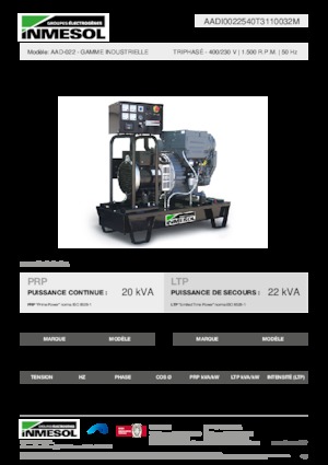 Stromerzeuger, Diesel INMESOL AAD-022