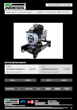 Stromerzeuger, Diesel INMESOL AAL-007