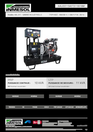 Stromerzeuger, Diesel INMESOL AAL-011