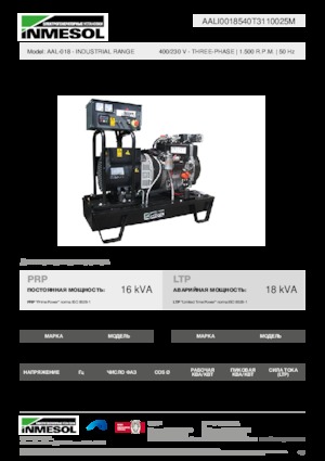 Stromerzeuger, Diesel INMESOL AAL-018
