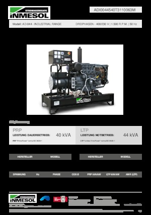 Stromerzeuger, Diesel INMESOL AD-044