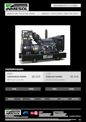 Stromerzeuger, Diesel INMESOL AD-095