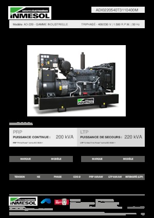 Stromerzeuger, Diesel INMESOL AD-220