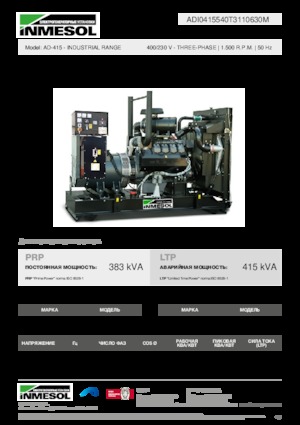Stromerzeuger, Diesel INMESOL AD-415