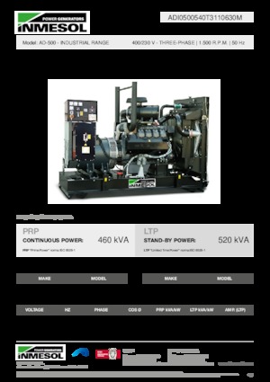 Stromerzeuger, Diesel INMESOL AD-500