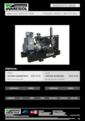 Stromerzeuger, Diesel INMESOL AI-550