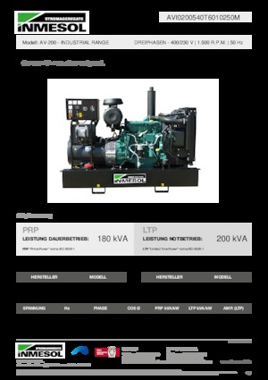 Stromerzeuger, Diesel INMESOL AV-200