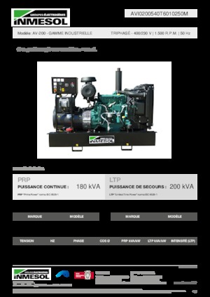 Stromerzeuger, Diesel INMESOL AV-200