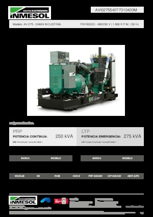 Stromerzeuger, Diesel INMESOL AV-275